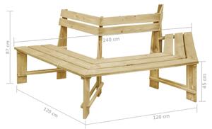 Drewniana ławka pod pień drzewa - Tiffany 3X