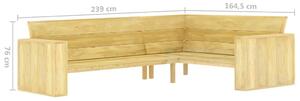 Drewniana narożna ławka ogrodowa - Conal 3X
