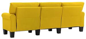 Luksusowa trzyosobowa żółta sofa - Alaia 3X