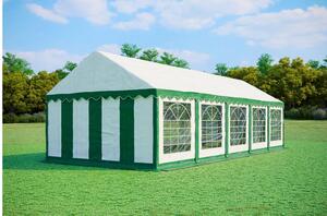 Namiot imprezowy 4x10m STANDARD PVC trudnopalny - Zielono-biały