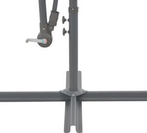 Parasol wiszący z aluminiowym słupkiem, 300 cm, antracytowy