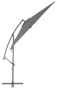 Parasol wiszący z aluminiowym słupkiem, 300 cm, antracytowy