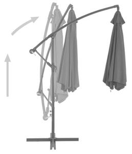 Parasol wiszący z aluminiowym słupkiem, 300 cm, antracytowy