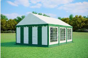 Namiot imprezowy 4x6m STANDARD PVC trudnopalny - Zielono-biały