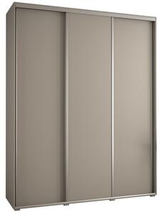 Szafa przesuwna wysoka Dakota 1 200, gł. 45 cm kaszmir + kaszmir + srebrny
