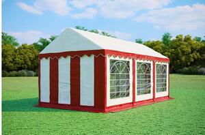 Namiot imprezowy 3x6m PREMIUM PVC trudnopalny - Czerwono-biały