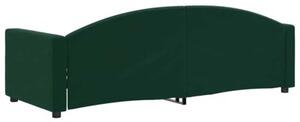 Sofa z funkcją spania, ciemnozielona, 80x200 cm, aksamitna