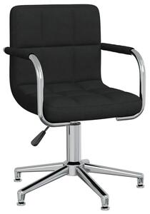 Czarny fotel obrotowy tapicerowany L0-R87