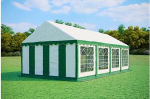 Namiot imprezowy 4x8m STANDARD PVC trudnopalny - Zielono-biały