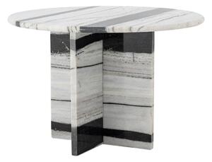 Czarno-biały marmurowy okrągły stolik ø 61 cm Rosito – Bloomingville
