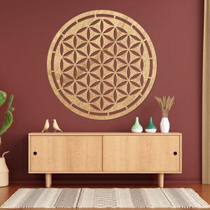 Drewniana mandala, dekoracja ścienna | HAAMONY
