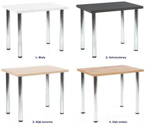 Antracytowy minimalistyczny stół - Mariko 2X