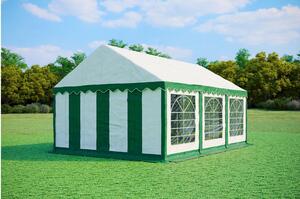 Namiot imprezowy 4x6m PREMIUM PVC trudnopalny - Zielono-biały