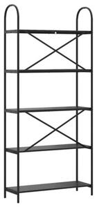 Półka na książki czarny dąb 80 x 30 x 183 cm