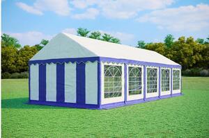 Namiot imprezowy 4x10m STANDARD PVC trudnopalny - Niebiesko-biały