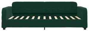 Sofa rozsuwana, ciemnozielona, 100x200 cm, aksamit