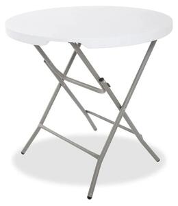 Okrągły stół bistro składany Ø 80 cm, wysokość 75 cm - Biały