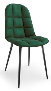 Stylowe tapicerowane krzesło pikowane Volter- zielony