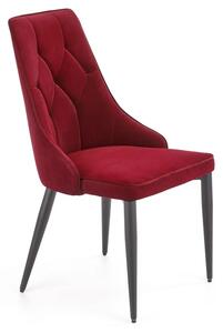 Bordowe krzesło tapicerowane - Roni