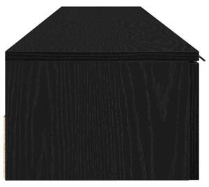 Szafka wisząca z szufladą 2 szt. czarny dąb 102 x 30 x 20 cm