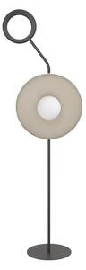 Lampa stojąca podłogowa nowoczesna czarno-beżowa okrągłe talerze 2xG9 8W KISS Emibig