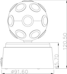 Lampa stołowa LED Globo DISCO 28017 czarna multikolor 0,06W na baterie 3xAA 120 mm