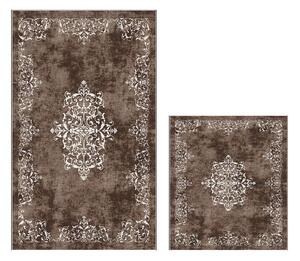 Brązowe dywaniki łazienkowe zestaw 2 szt. 60x100 cm – Foutastic
