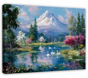 Obraz Na Płótnie Góry Niebieski Do Sypialni Salonu 60x40