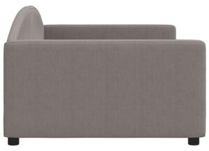 Sofa z funkcją spania, kolor taupe, 100x200 cm, obita tkaniną