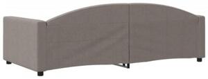 Sofa z funkcją spania, kolor taupe, 100x200 cm, obita tkaniną