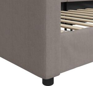 Sofa z funkcją spania, kolor taupe, 100x200 cm, obita tkaniną