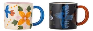 Czarno-beżowe kubki ceramiczne zestaw 2 szt. 300 ml Maricala – Bloomingville