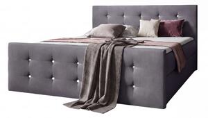 Ciemnoszare łóżko w stylu glamour 5 rozmiarów F9-C57