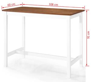 Drewniany stolik barowy 108x60x – Peggy