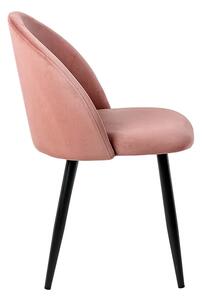 Różowe tapicerowane krzesło do salonu - Trofi