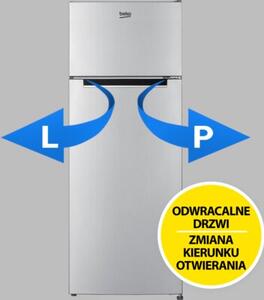 Lodówka BEKO b100 RDSO206K40SN MinFrost LED 143cm Srebrna