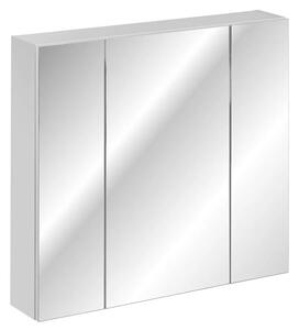 Biała szafka łazienkowa z lustrem - Mantis 4X 80 cm