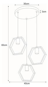 Industrialna geometryczna lampa wisząca - S059-Gesta