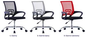 Czarno-szary fotel biurowy ergonomiczny - Savo