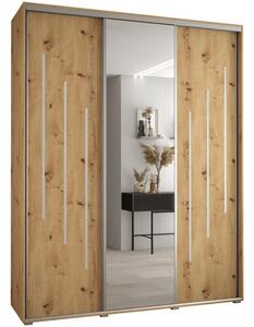 Szafa przesuwna wysoka Davos 9 200, gł. 60 cm artisan + artisan + srebrny