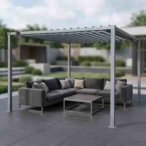 Pergola multiklimatyczna 3x3 m - metalowa z regulowanym stalowym dachem 9 m²