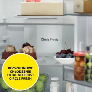 Lodówka Candy CNBQT3518E Total No Frost Circle Fresh Szuflada na owoce i warzywa