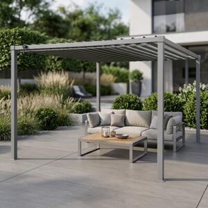 Pergola multiklimatyczna 3x3 m - metalowa z regulowanym stalowym dachem 9 m²