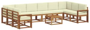 Modularny zestaw sof ogrodowych z litego drewna akacjowego