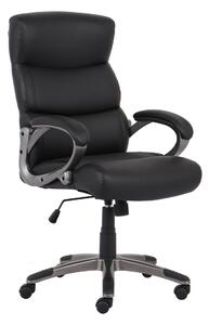 Atrakcyjny fotel biurowy, sztuczna skóra czarny