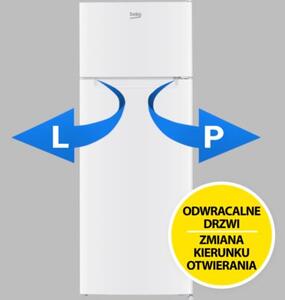 Lodówka BEKO b100 RDSO206K40WN MinFrost LED 143cm Biała