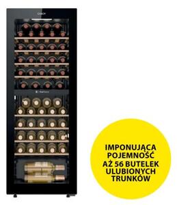 Winiarka CANDY Dwustrefowa CNWQ4G56G2 pojemność 56 butelek