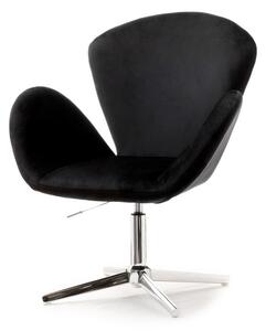 Designerski fotel obrotowy swan czarny