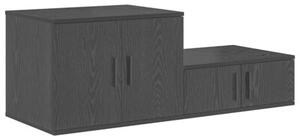 Szafka do przechowywania 2 szt. czarny dąb 127 x 41 x 40 cm