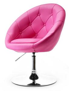 Nowoczesny fotel obrotowy lounge 3 różowy